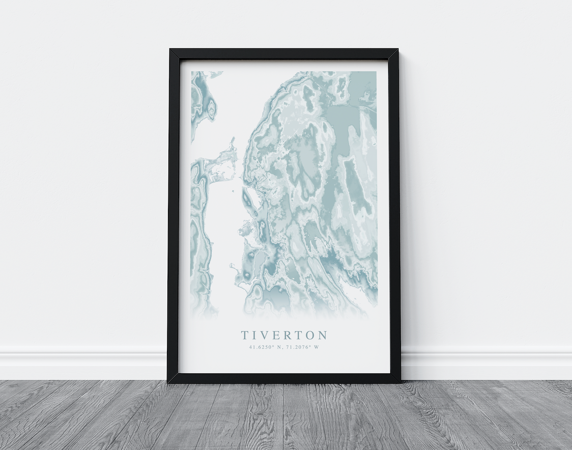 Tiverton Map Print