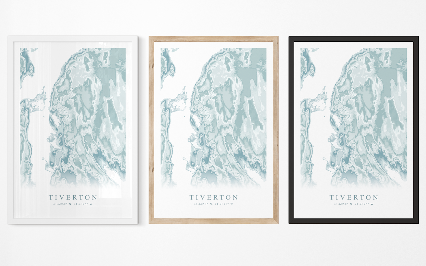 Tiverton Map Print