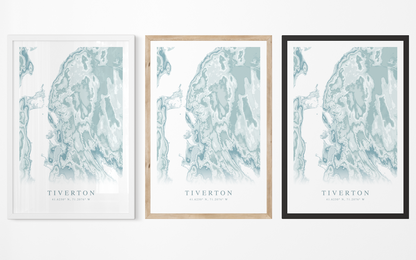 Tiverton Map Print