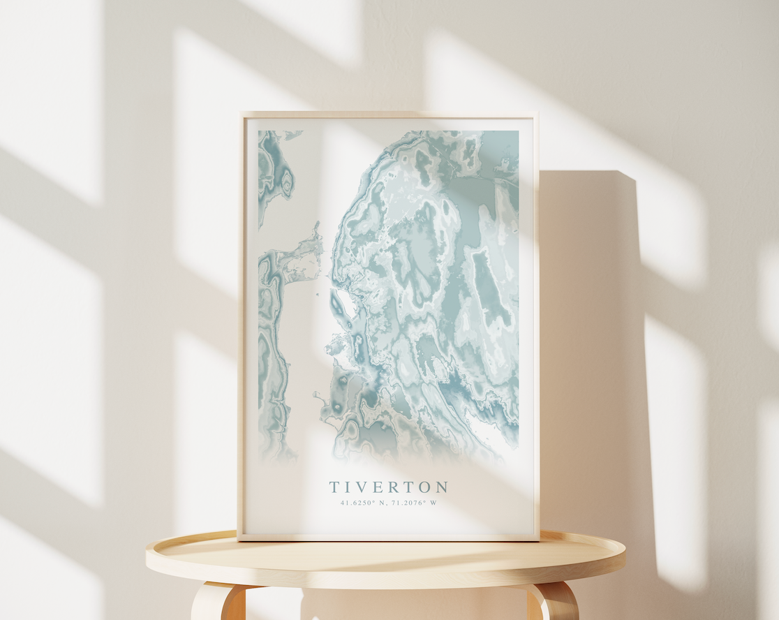 Tiverton Map Print