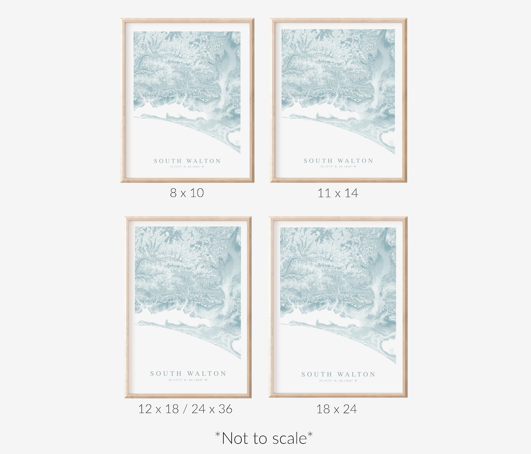 South Walton FL Map Print