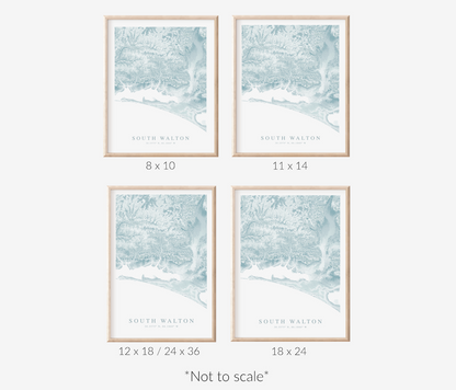 South Walton FL Map Print