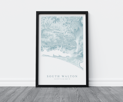 South Walton FL Map Print