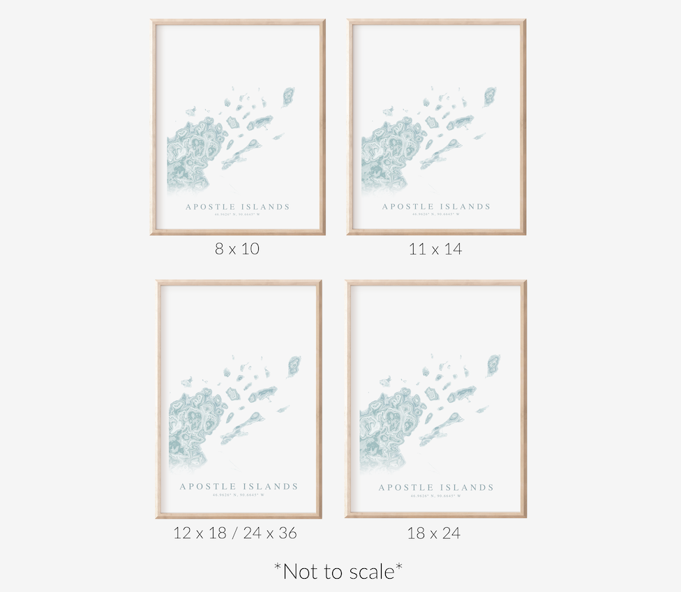Apostle Islands Map Print