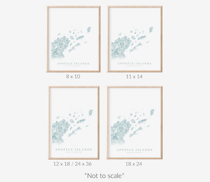 Apostle Islands Map Print