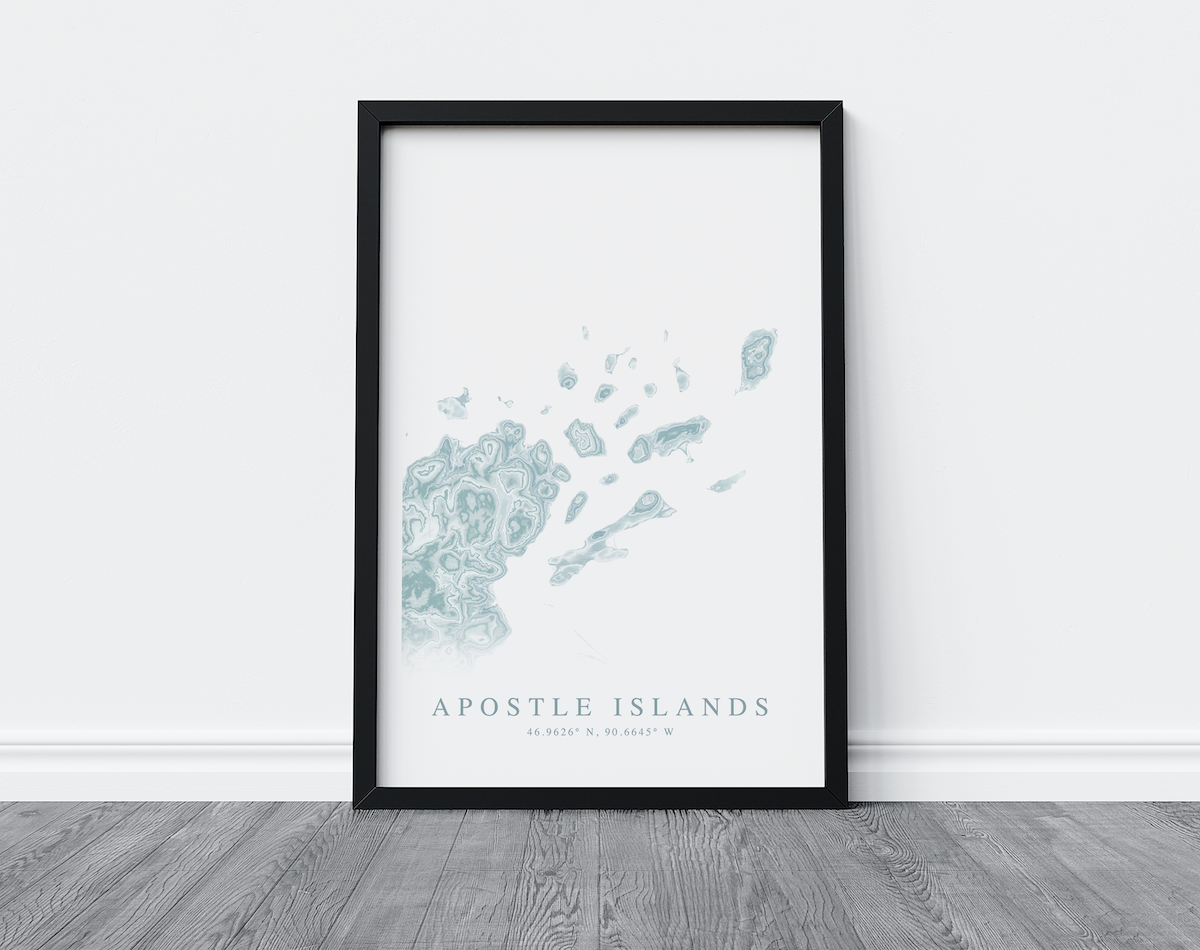 Apostle Islands Map Print