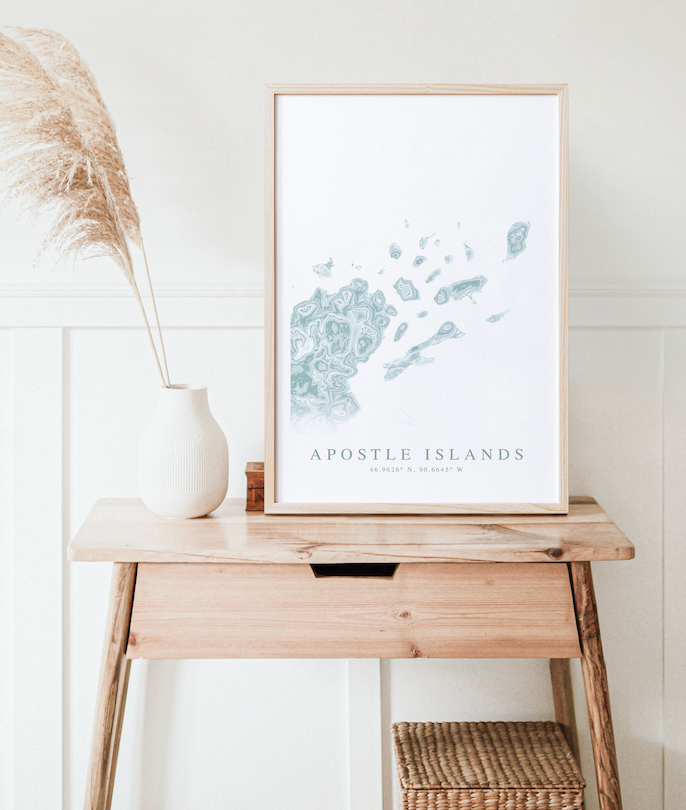 Apostle Islands Map Print