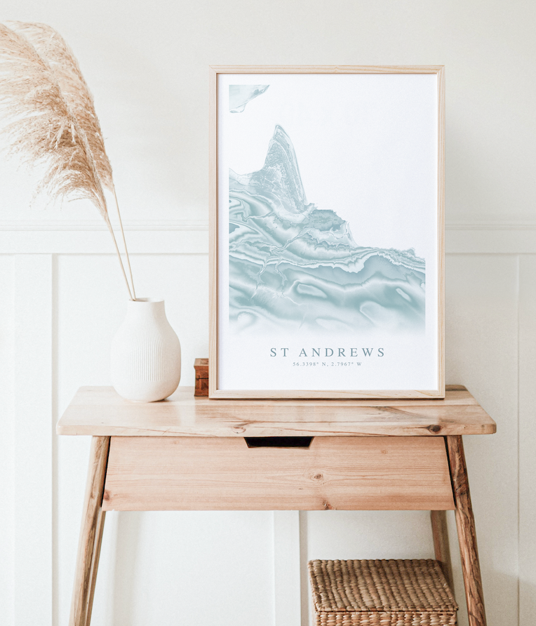 St Andrews Scotland Map Print
