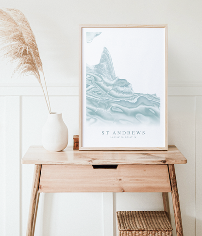 St Andrews Scotland Map Print