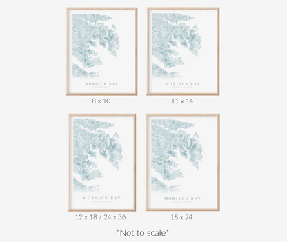 Mobjack Bay Map Print