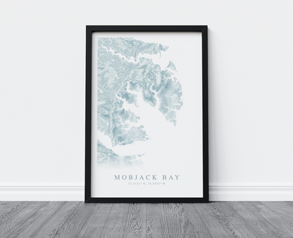 Mobjack Bay Map Print