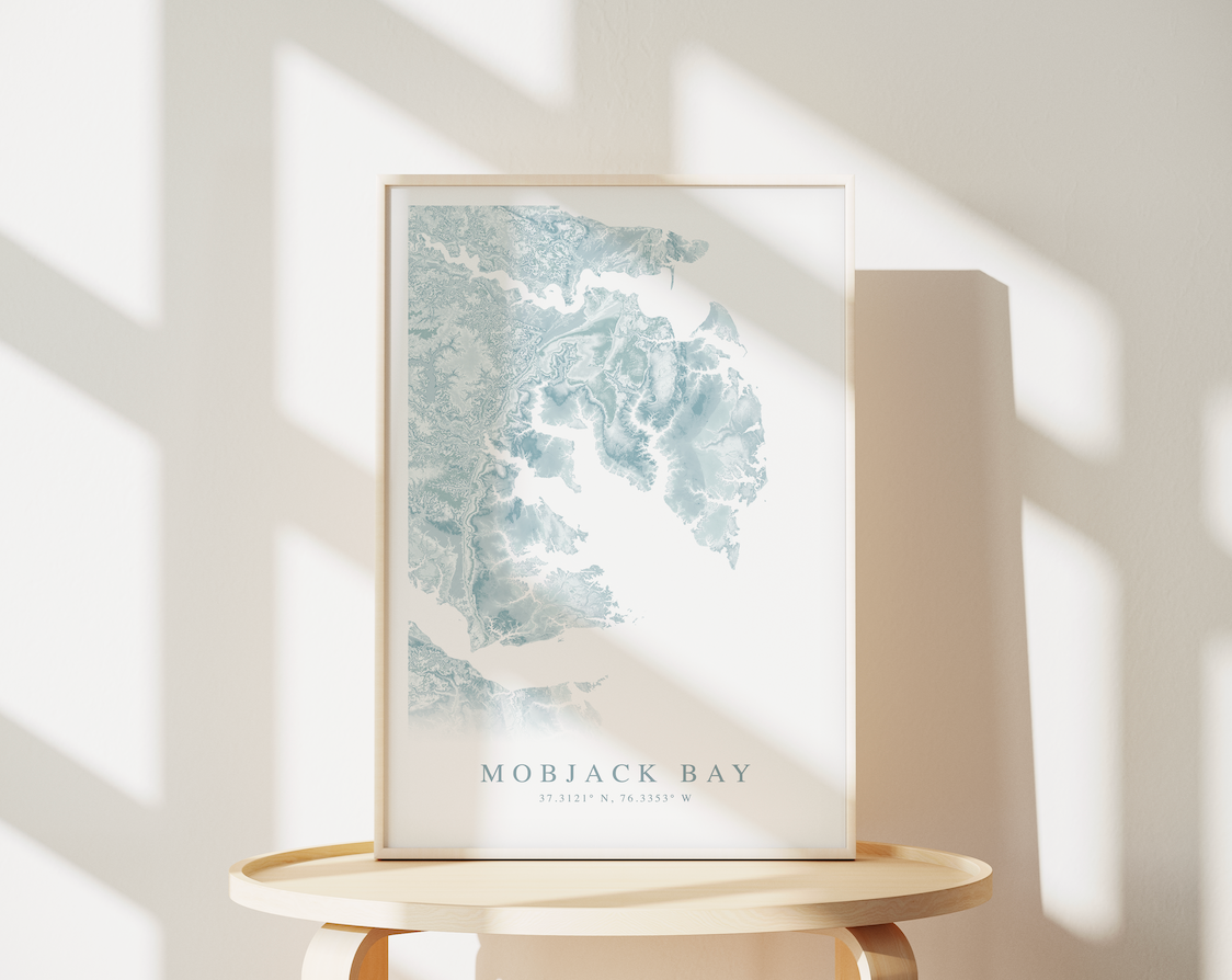 Mobjack Bay Map Print