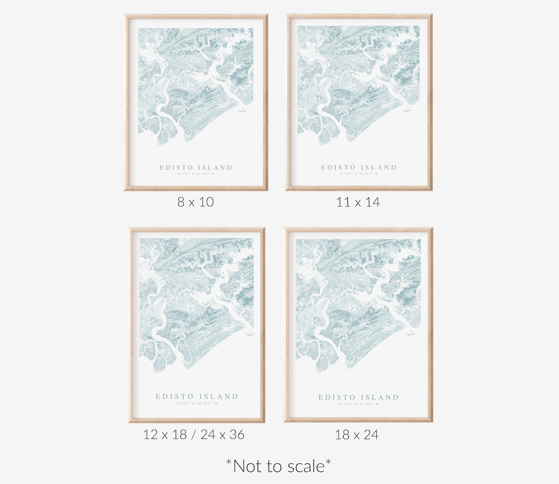 Edisto Island Map Print