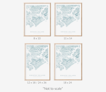 Edisto Island Map Print