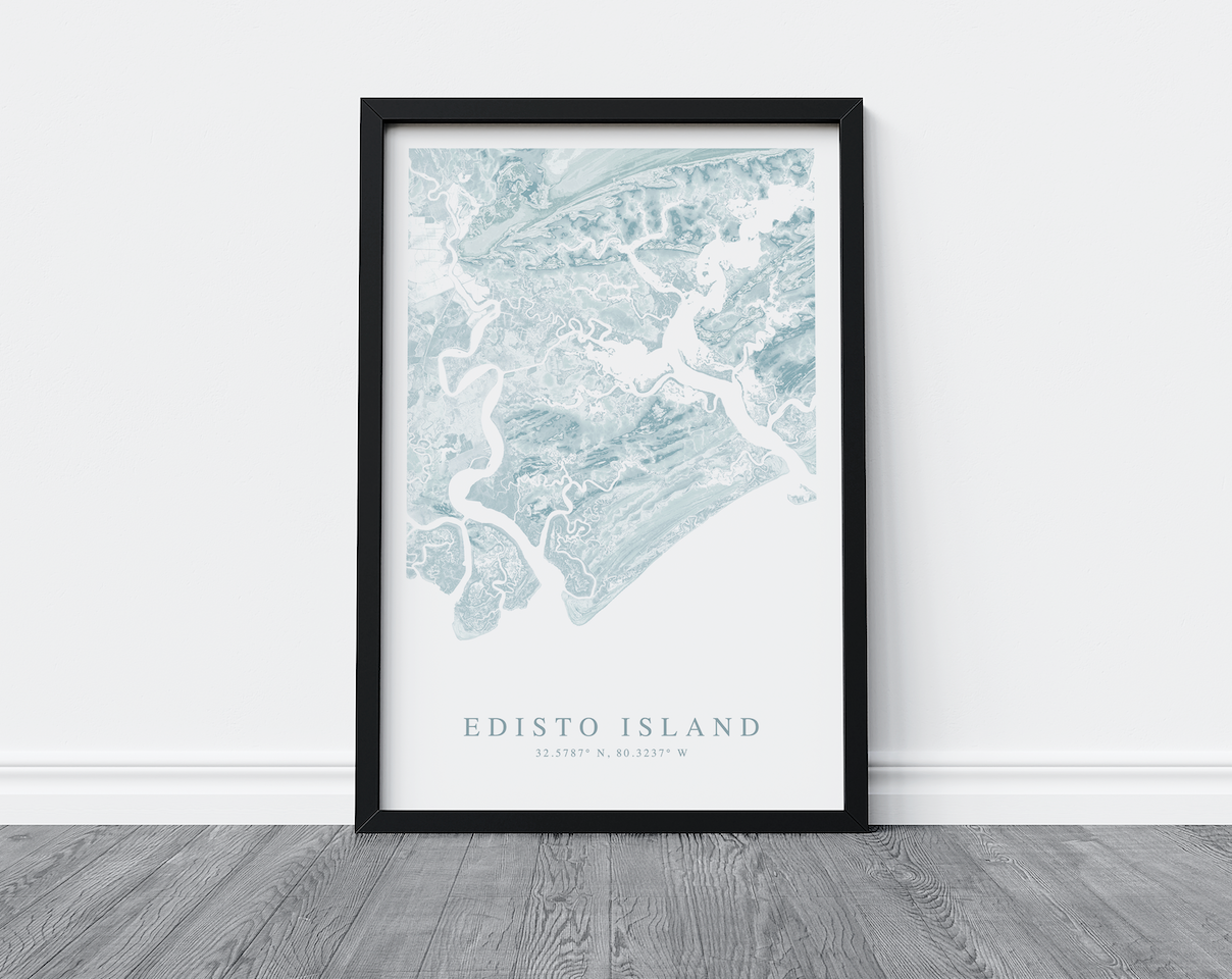 Edisto Island Map Print