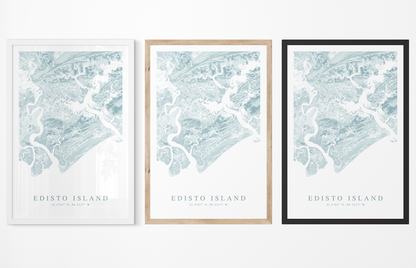 Edisto Island Map Print