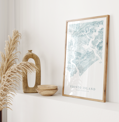 Edisto Island Map Print