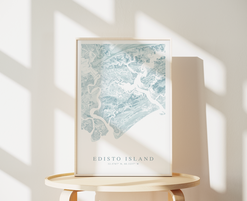 Edisto Island Map Print
