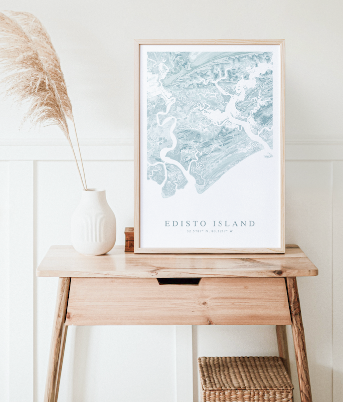 Edisto Island Map Print