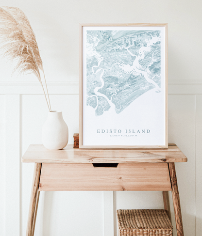 Edisto Island Map Print