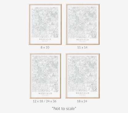 Medfield MA Map Print