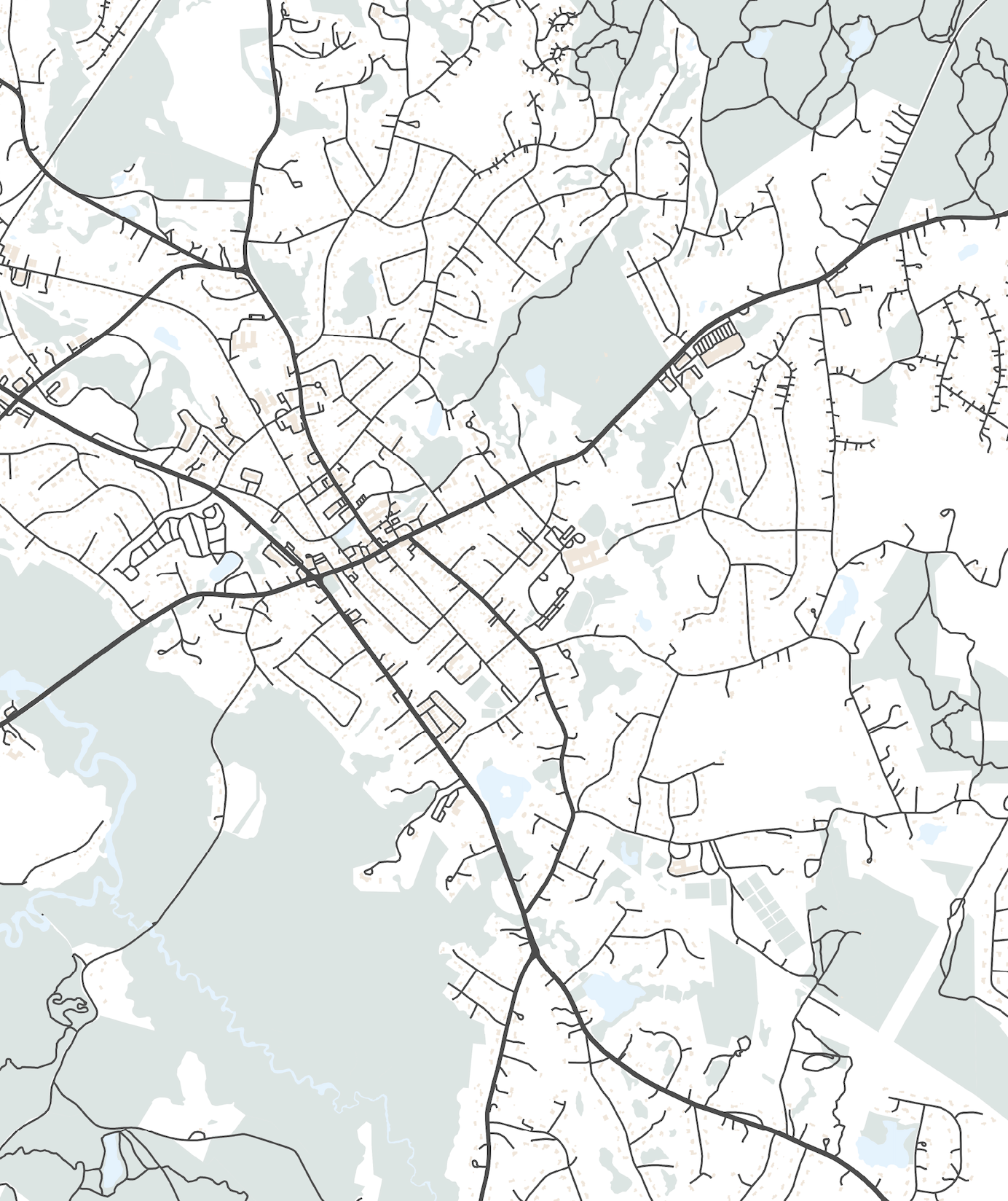Medfield MA Map Print