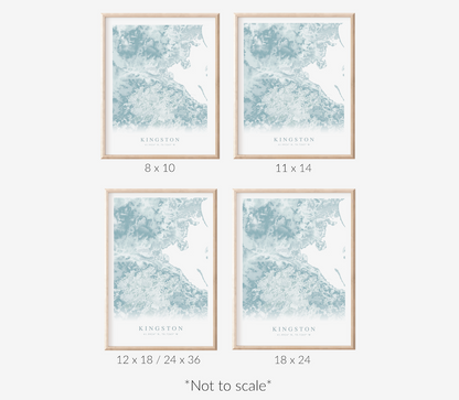 Kingston MA Map Print