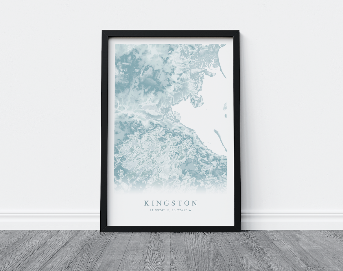 Kingston MA Map Print