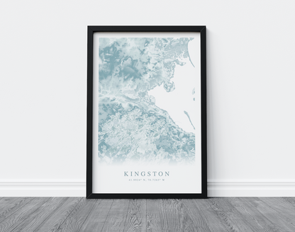 Kingston MA Map Print