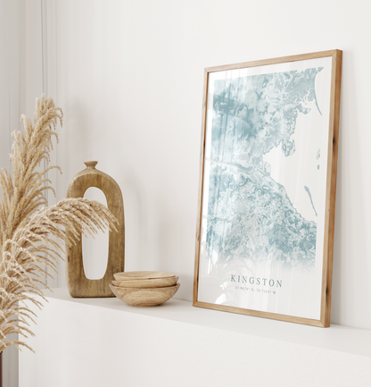 Kingston MA Map Print