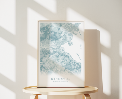 Kingston MA Map Print