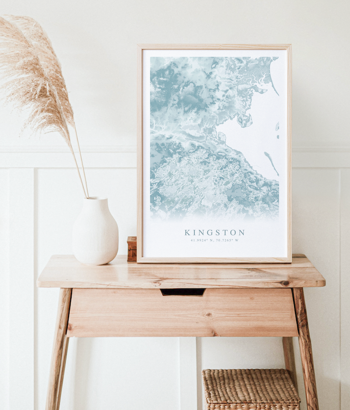 Kingston MA Map Print