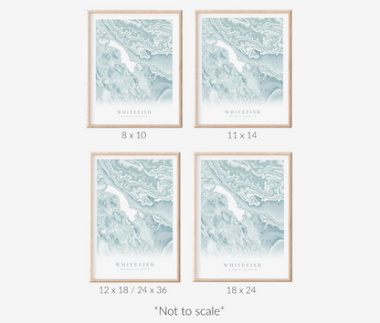 Whitefish Map Print
