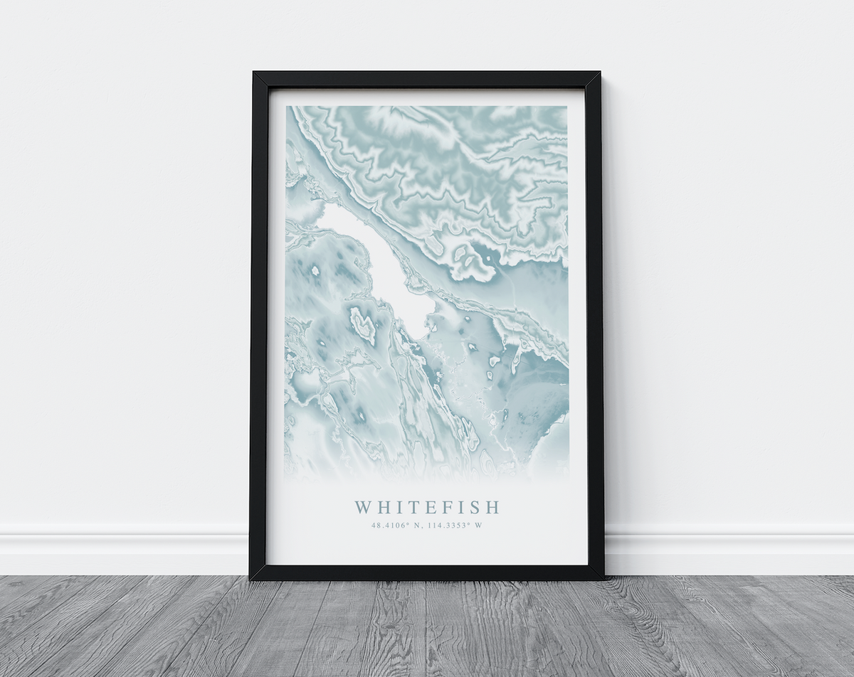 Whitefish Map Print