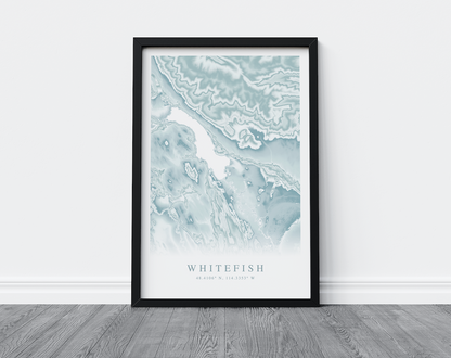 Whitefish Map Print