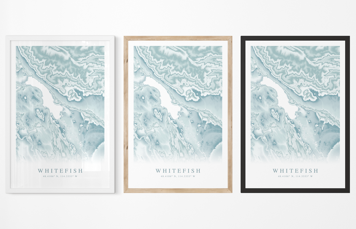 Whitefish Map Print