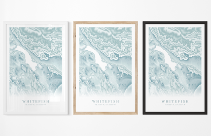 Whitefish Map Print