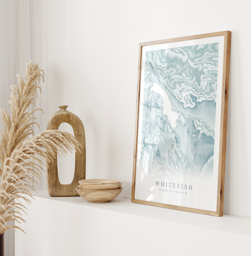 Whitefish Map Print