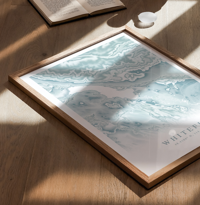 Whitefish Map Print