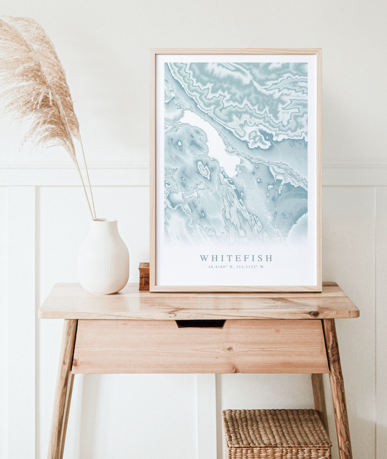 Whitefish Map Print