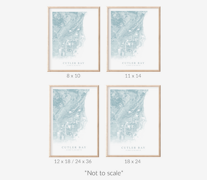 Cutler Bay Map Print