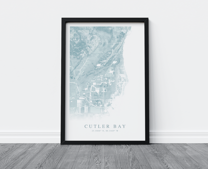 Cutler Bay Map Print