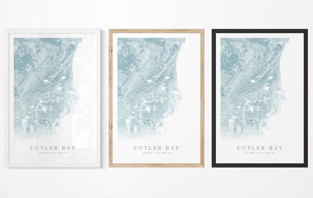 Cutler Bay Map Print