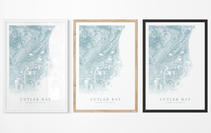 Cutler Bay Map Print