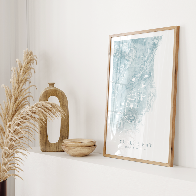 Cutler Bay Map Print
