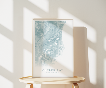 Cutler Bay Map Print