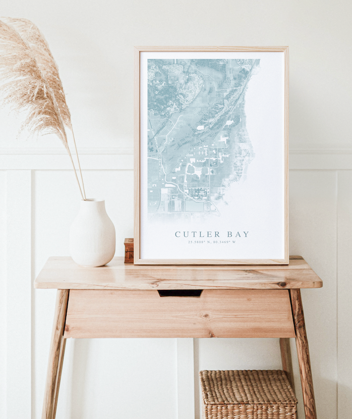 Cutler Bay Map Print
