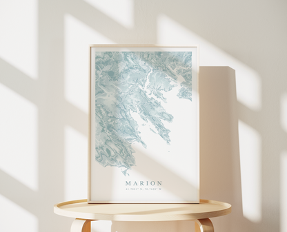 Marion MA Map Print