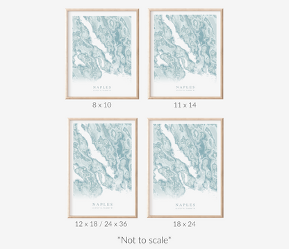 Naples ME Map Print