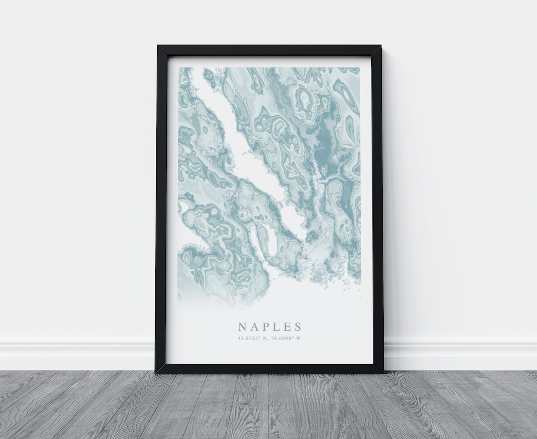 Naples ME Map Print